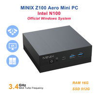 MINIX Z100 Aero Gaming Mini PC Intel N100 DDR4 RAM 16GB SSD 512GB Windows 11 Pro Mini Desktop Computer Minipc