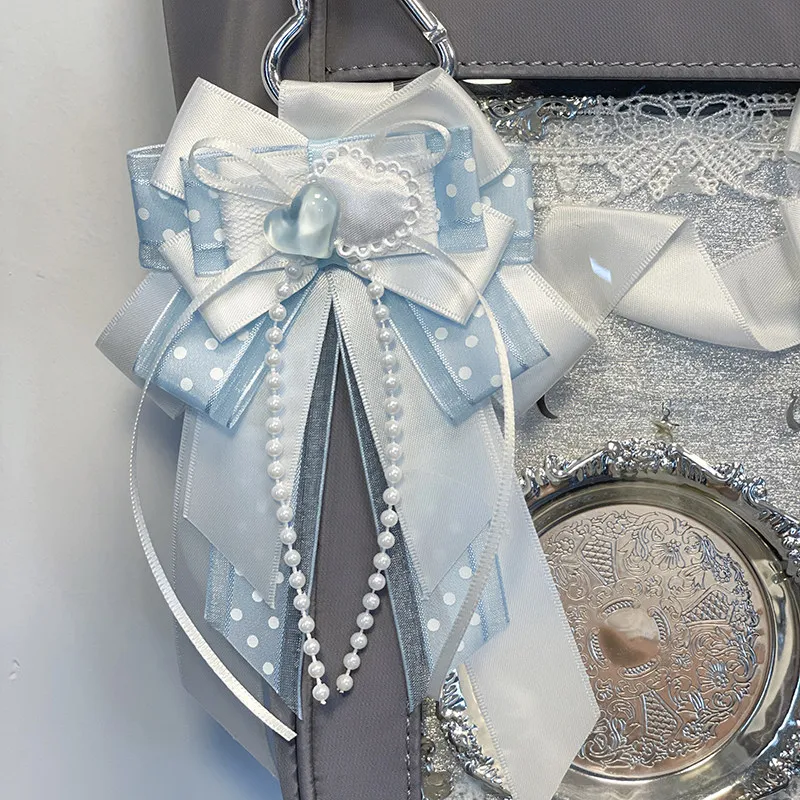 1pc Multi Functional Ribbon Bow Pendant Backpack Decoration Sweet Lolita Style Fashion Luggage Accessories
