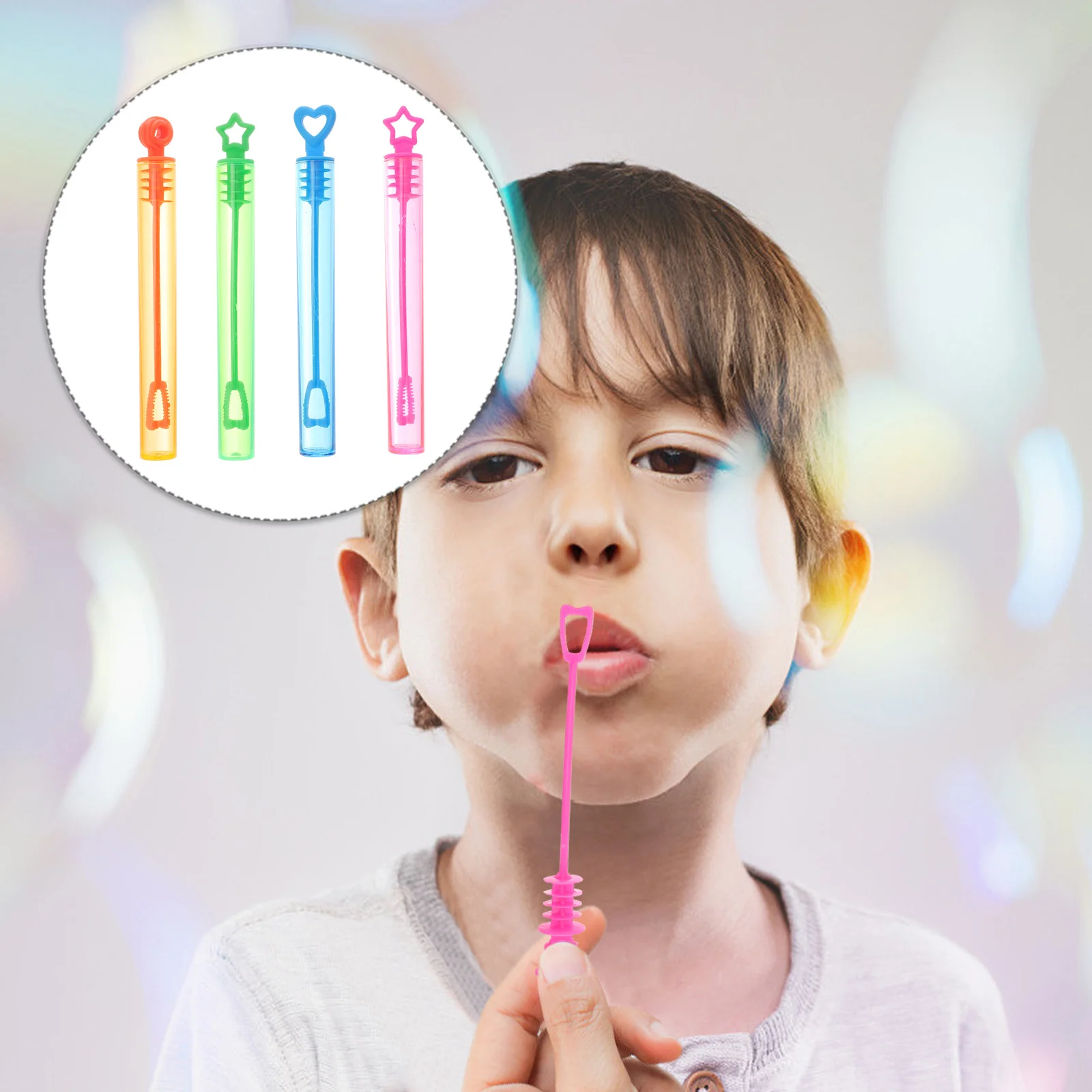 24 pcs Mini Wands Empty Bubble Wands Set For Kids Bubble Wand Outdoor Indoor Party Favors Summer Fun Random Color