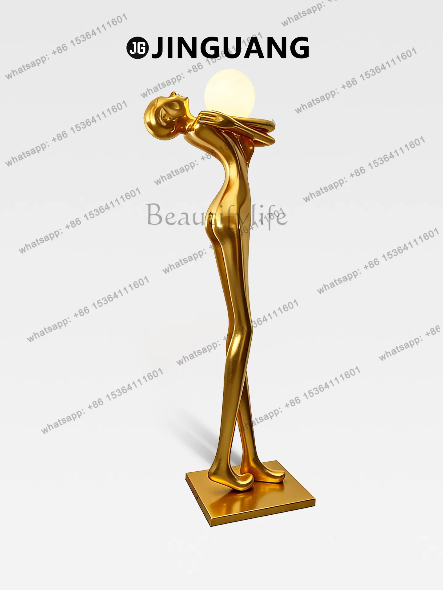 Creative abstract figure shape floor-to-ceiling luminescent modern simple decorative ornaments