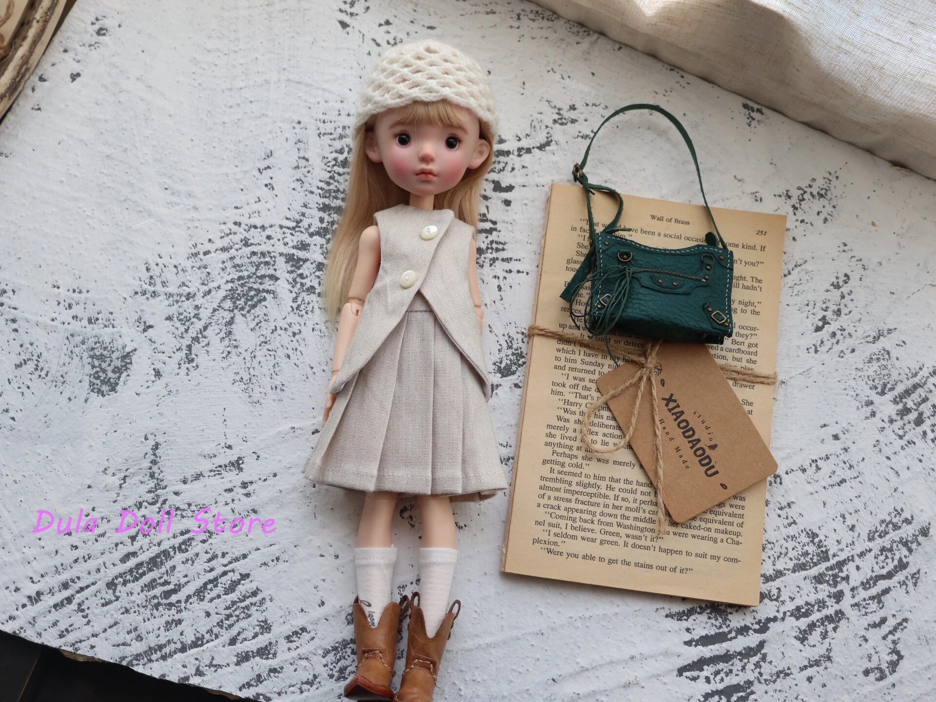 

Одежда для кукол Dula Doll: серый жилет для Blythe, Landoudou, Landazz, ob24, ob22, Licca 1/6. ➕ плиссированная мини-юбка