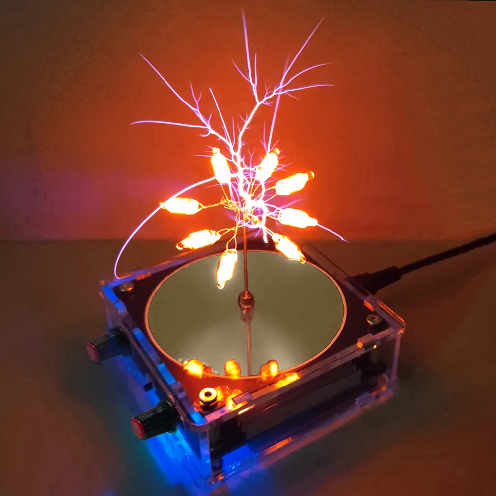 Música para bobina de tesla alto-falante transmissão sem fio tocável palma de faísca artificial para bobina de tesla ensino de ciências experimental