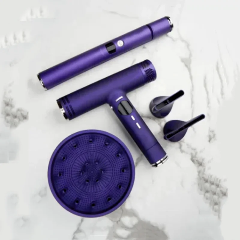 High-grade Ionic Salon Hair Dryer, Styling Tools Set, Purple Straighteners, Curlers, BLDC Motor, 1500W, Electric, Hotel Use - view 4