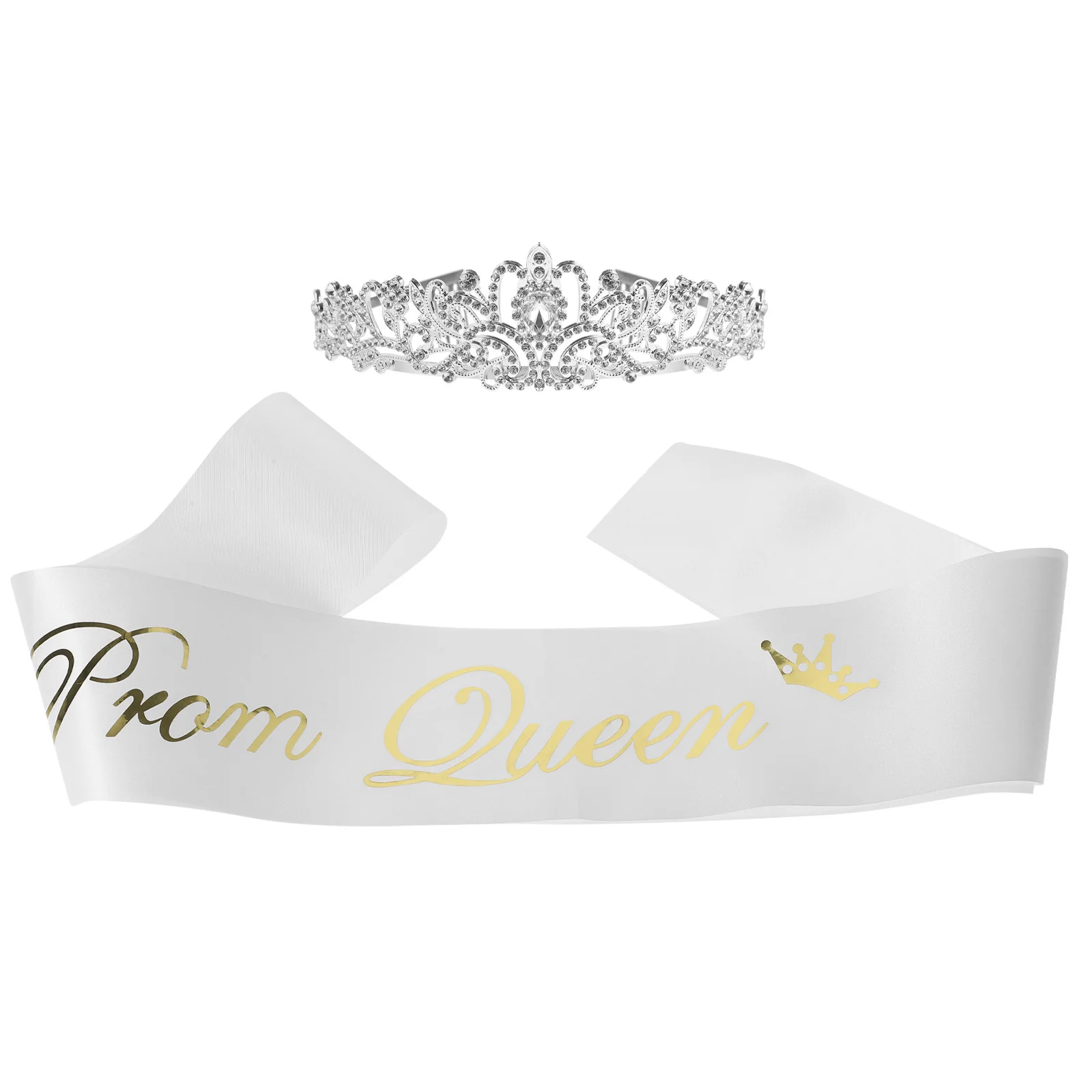 

Crystal Rhinestone Tiara Headband Crown for Graduation Prom Party Women Girls Hair Accessory Bridal Wedding Jewelry Gift