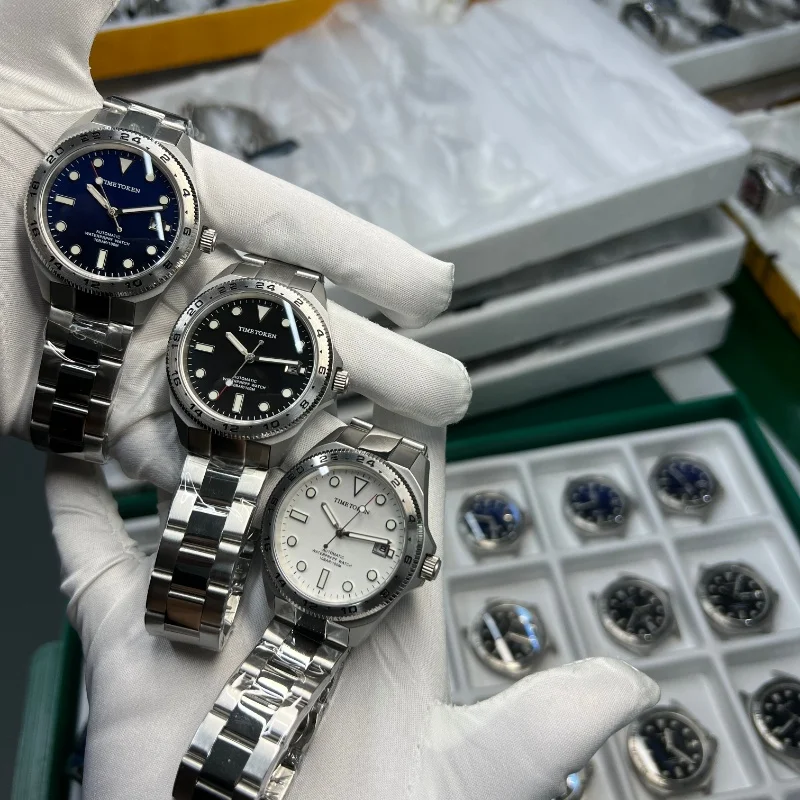 TIME TOKEN 2025 Men's 40mm Automatic Mechanical Watch Mechanical Movement Sapphire Crystal Stainless Steel Waterproof