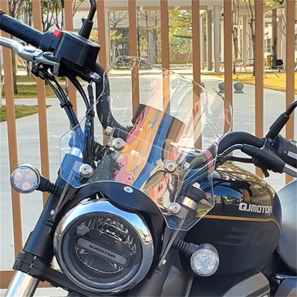 

For QJMOTOR SRV300 windshield modification motorcycle travel and high front windshield retro windshield with navigation bracket