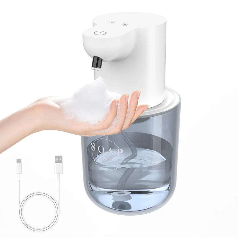 Automatic Soap Dispenser Touchless,4-Level Adjustable Foaming Hand Soap Dispenser, Auto Soap Dispenser Wall Mount,