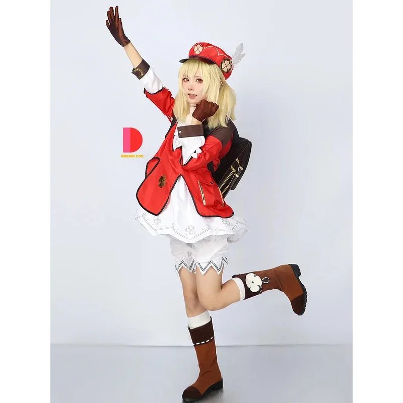 Genshin Impact Klee Косплей Костюм Лоли Аниме Игровой Наряд для Детей и Взрослых Рыцари Фавориуса Высокое Качество Хэллоуин Па #   1