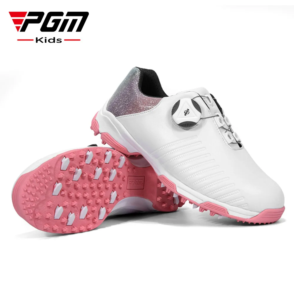 PGM Girls Sneakers Kids Golf Shoes Waterproof Turnbuckle Sneakers Sneakers Kids Shoes