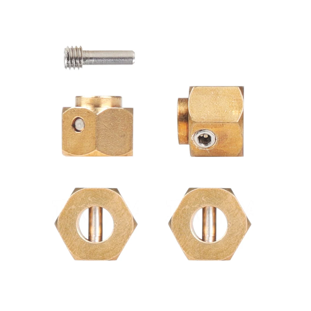 RCGOFOLLOW 6/8/10/11/12 MM Heavier Brass 12MM Wheel Hex Extended Adapter for RC Crawler Traxxas TRX4 TRX-4 1/10 RC Crawler Car