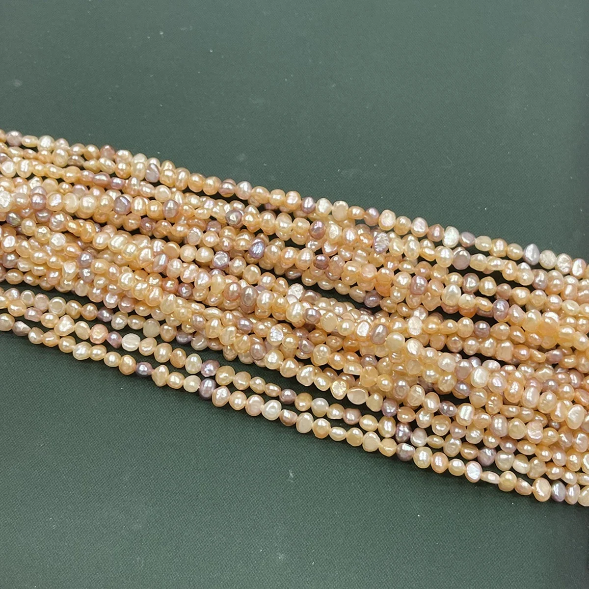 4-5mm Unregelmäßige Natürliche Süßwasserperlen, Halbfertige Perlenstränge für DIY Halsketten Armbänder Schmuckherstellung Zubehör – Detail 11