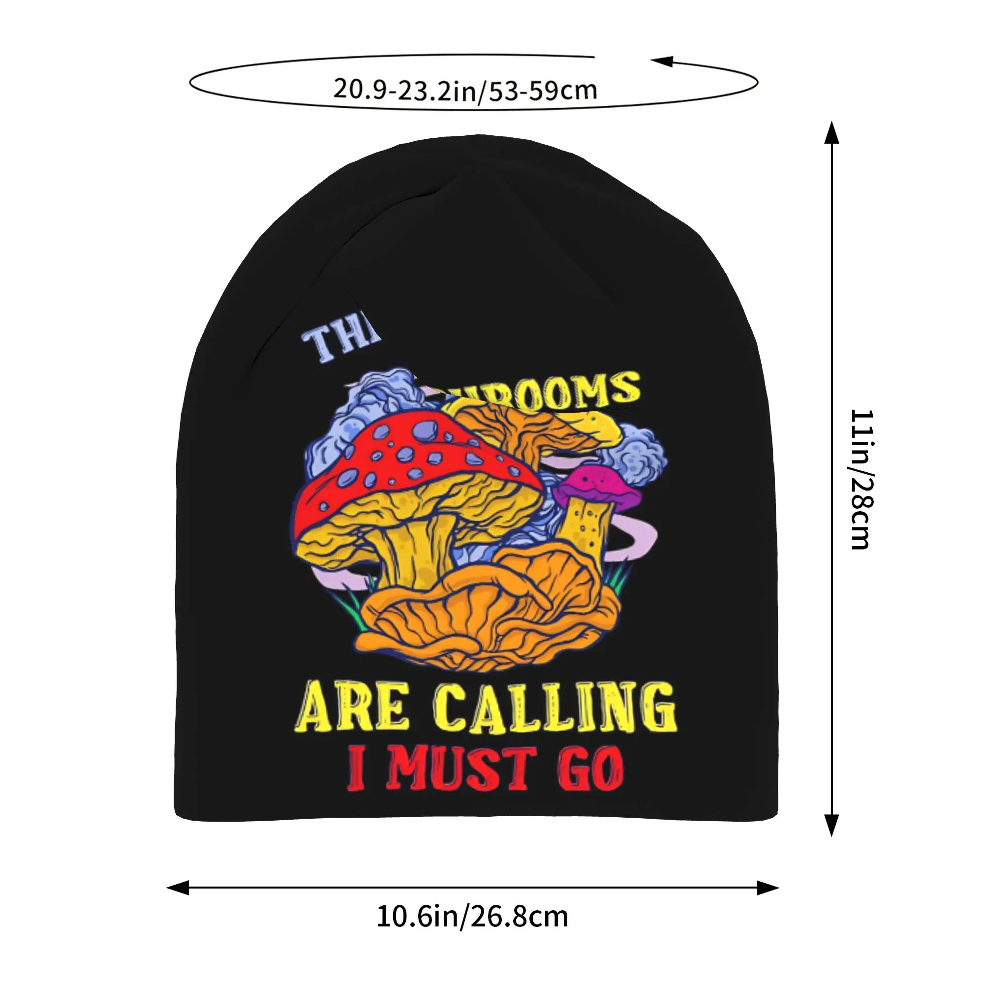 Quick Dry Mushrooms Are Calling Slouchy Beanie for Men Women Hiking Skull Cap