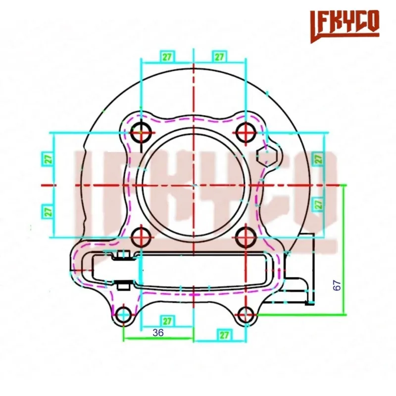 Motorcycle 52.4mm-63mm Engine Cylinder Kit Motor for GY6 125CC 150CC 155CC 158CC 170CC 175CC 180CC ATV Scooter Parts Motoblock