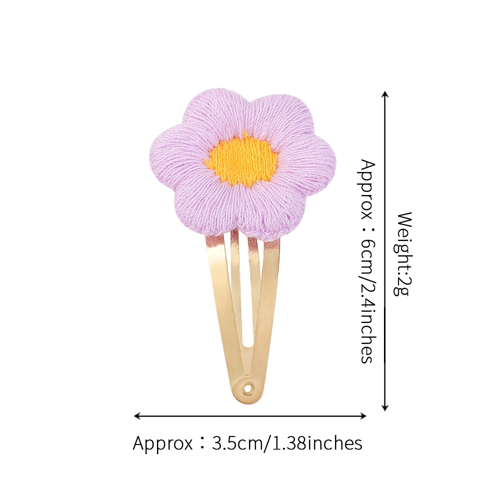 2Pcs/lot Embroidery Flower Hair Pins Children Flower Hair Clips Sweet Girls Baby Hair Accessories Vintage Hairpins Barrettes