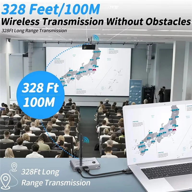 A73E-Wireless HD Screen Changer Extender 100M Wireless Sender Empfänger Wifi Display Multi Gerät Spiegelung