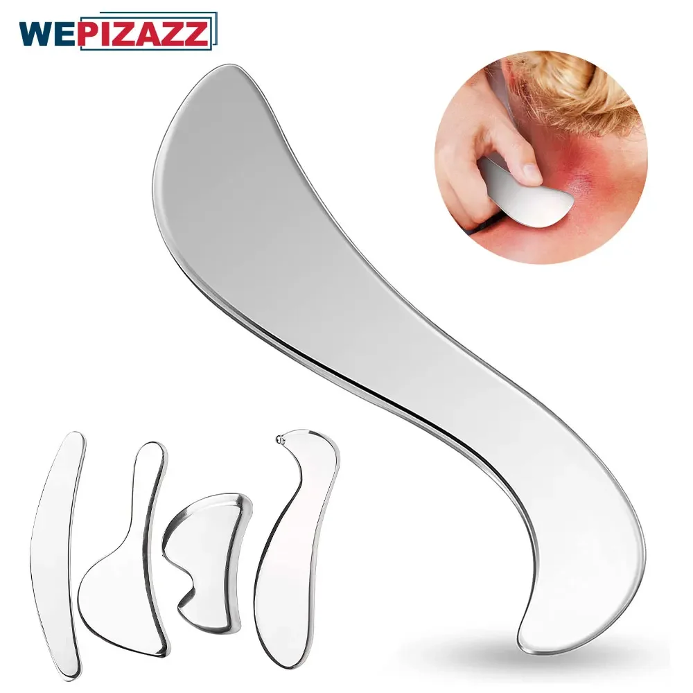 

Stainless Steel Scraping Guasha Massage Tool for Soft Tissue Scraping, Physical Therapy Stuff for Back, Legs, Arms,Neck,Shoulder