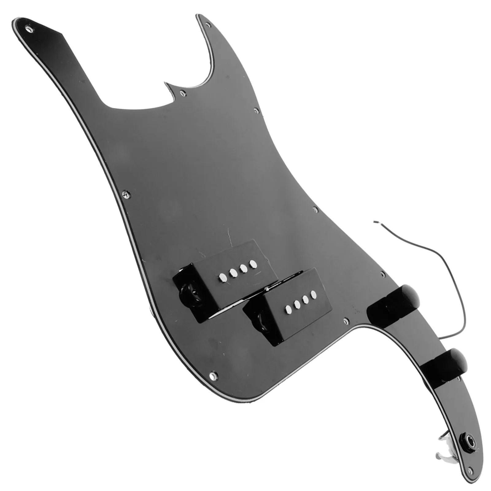 

Pb Bass 3 Ply Tortoise Shell Prewired Loaded Pickguard 11 Screw Holes Scratch Resistant Bass Guitar Parts 3 Ply Pickguard
