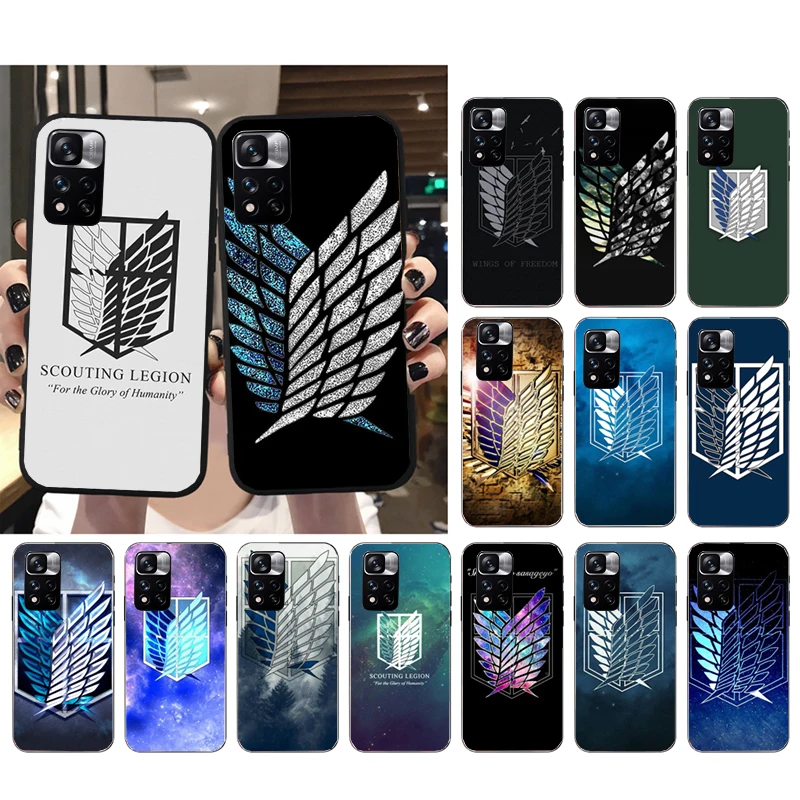 Phone Case For Xiaomi Redmi Note 12S 12 Pro 11S 11 10 9 Pro 10S Redmi 10 9 9C 9T 9A 10C Anime Japanese attack on Titan