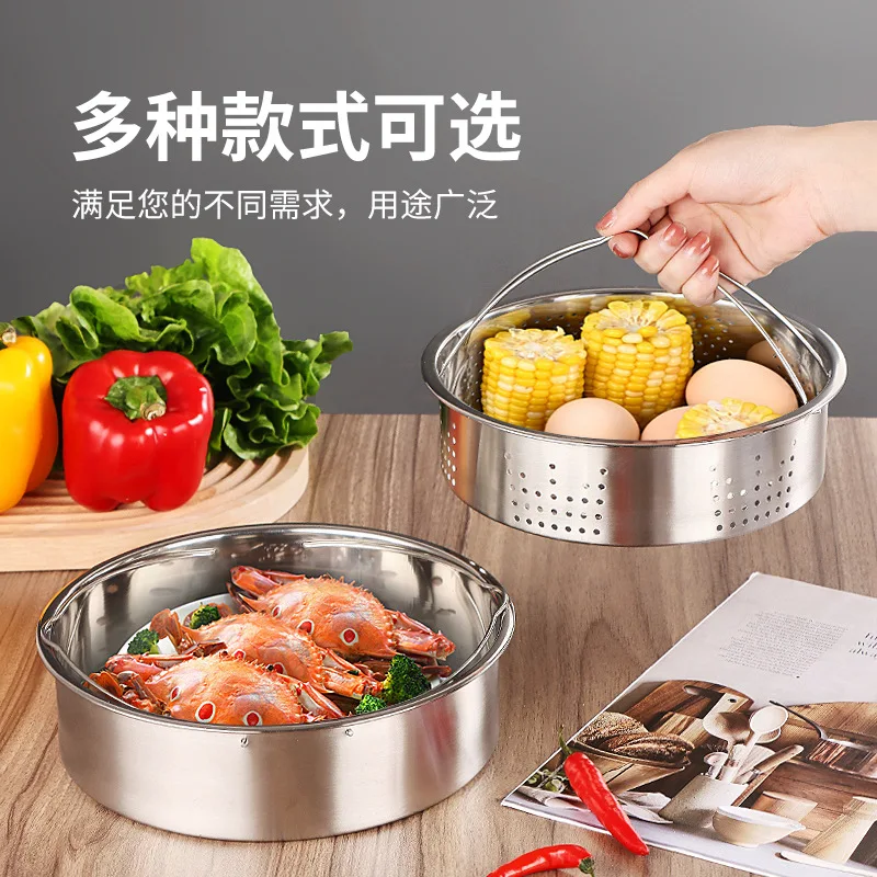 304Stainless Steel Steamer Basket Instant Pot Accessories for Instant Cooker with Silicone Covered Handle utensilios de cocina