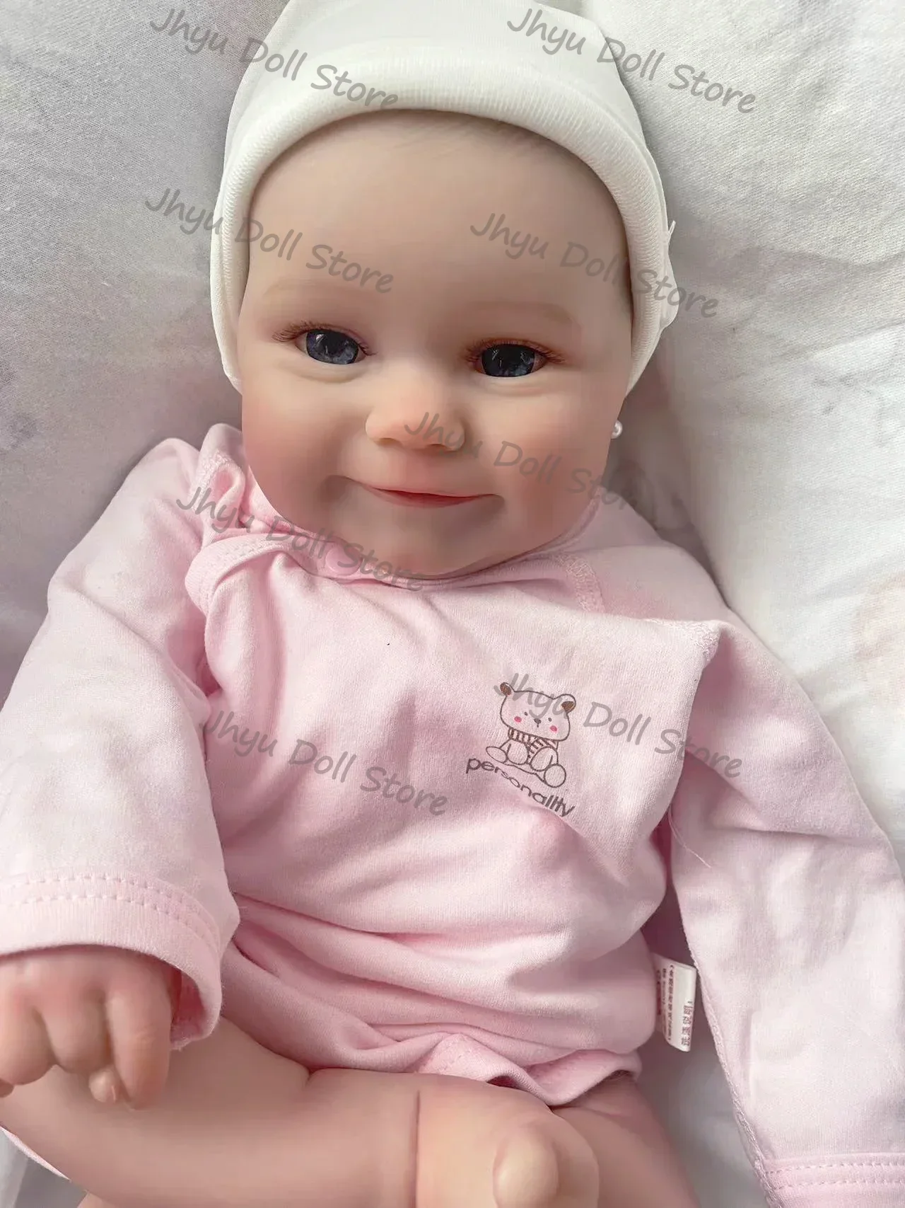 48CM Maddie al geschilderd afgewerkte herboren pop handgemaakte levensechte babymeisje Genesis handverf 3D huidskleur zichtbare aderen