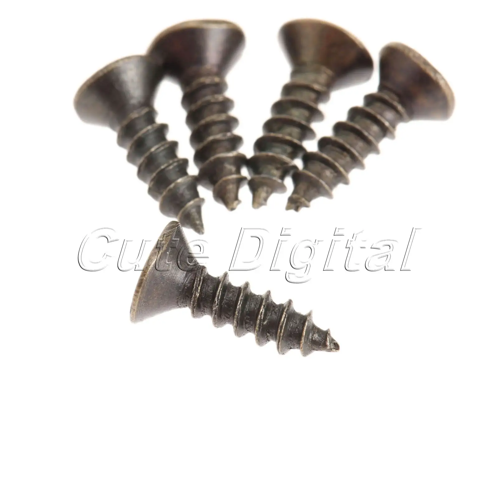 200Pcs/set M2 Phillips Plain Furniture Flat Round Countersunk Head Screws Self-Tapping Screws and Bolts Woodworking Tool M2x 6mm