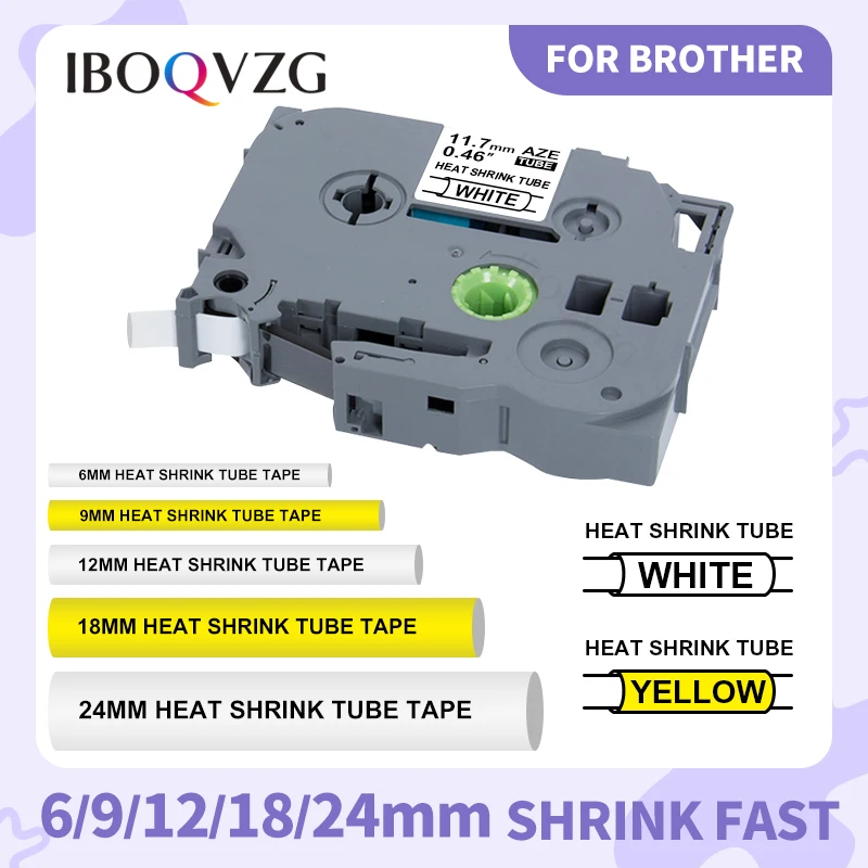 IBOQVZG Multisize Compatible for HSE 231 HSE-231 HSE-221 HSE 241 251 211 631 Heat Shrink Tube Tape for brother p-touch printer