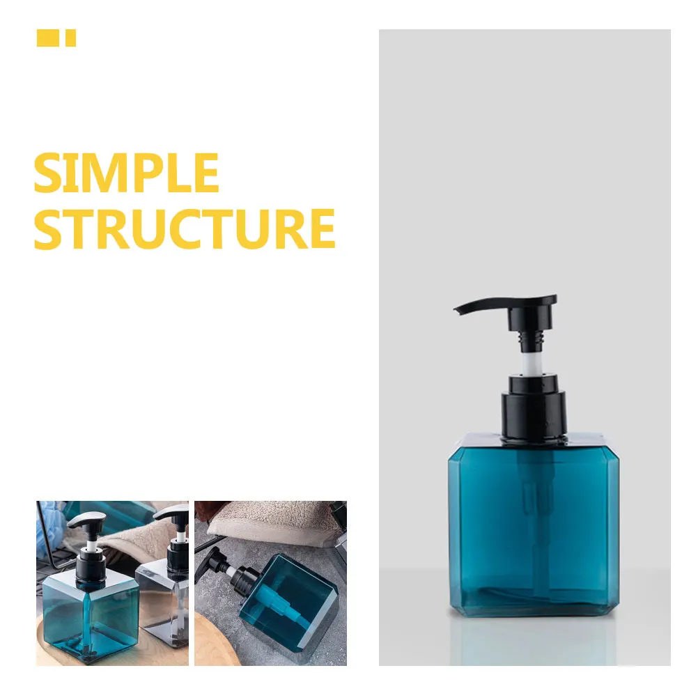 

5Pcs Press-type Empty Bottles Travel Lotion Portable Skincare Refillable Pump Square Bath Wash Container Household