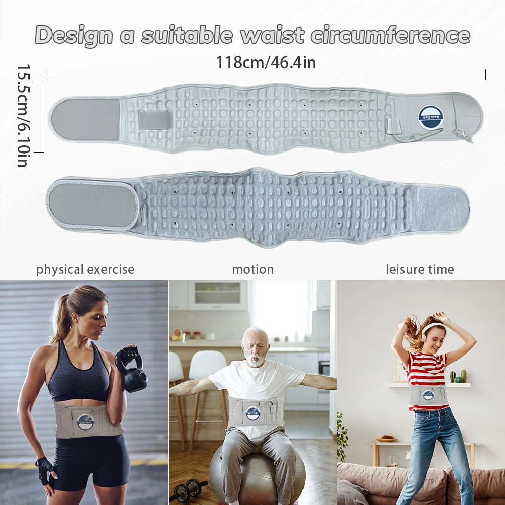 Physical Decompression Back Belt, Inflatable Lumbar Traction BeltBack Support BeltLower Back, Suitable for Home, Office Wear