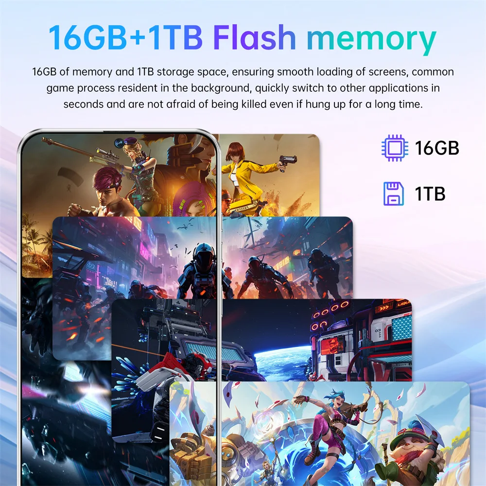 High-end C40Pro Mobile Phone 8000mAh Snapdragon 8 gen3 Smartphone 5G Dual SIM Android 14 Cellphone 22GB+2TB Cell Phone 2025 image 2