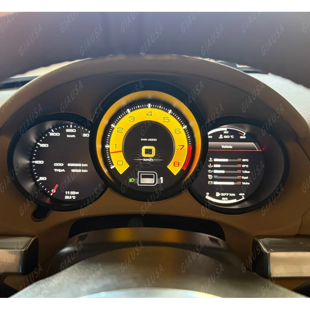AFJY Car Digital Cluster For Porsche Cayman Boxster 981-987 2005-2012 Dashboard Odometer Instrument Panel Speedometer Head Unit