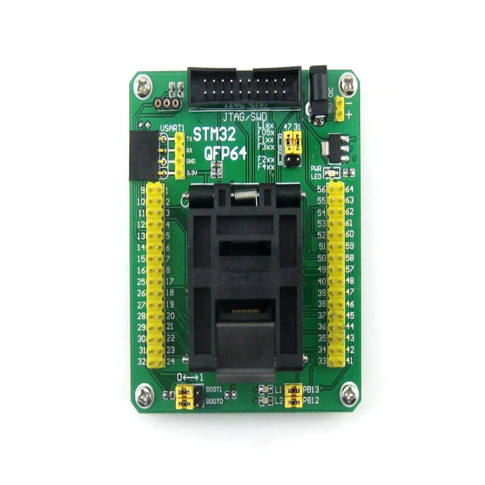 

Makerseek & Waveshare STM32-QFP64 QFP64 LQFP64 STM32F10xR STM32L1xxR STM32F2xxR STM32F4xxR Yamaichi IC Test Socket Programming A
