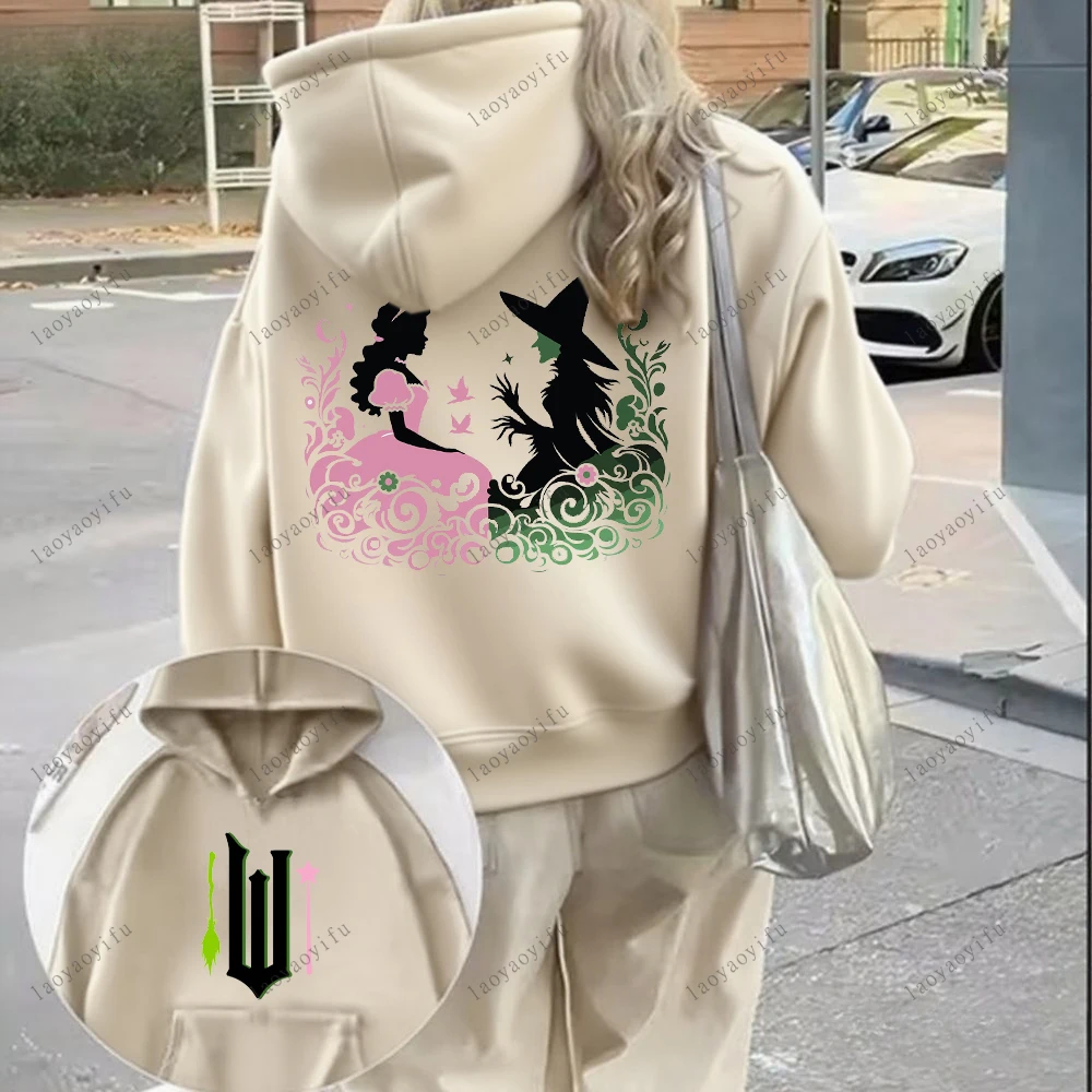 2025 الشريرة للطيعة هوديس الشريرة الفيلم الموسيقي مروحة هدية عيد الحب هودي موضة النساء الرجال الجمالية بلوفر شتوي الملابس #4