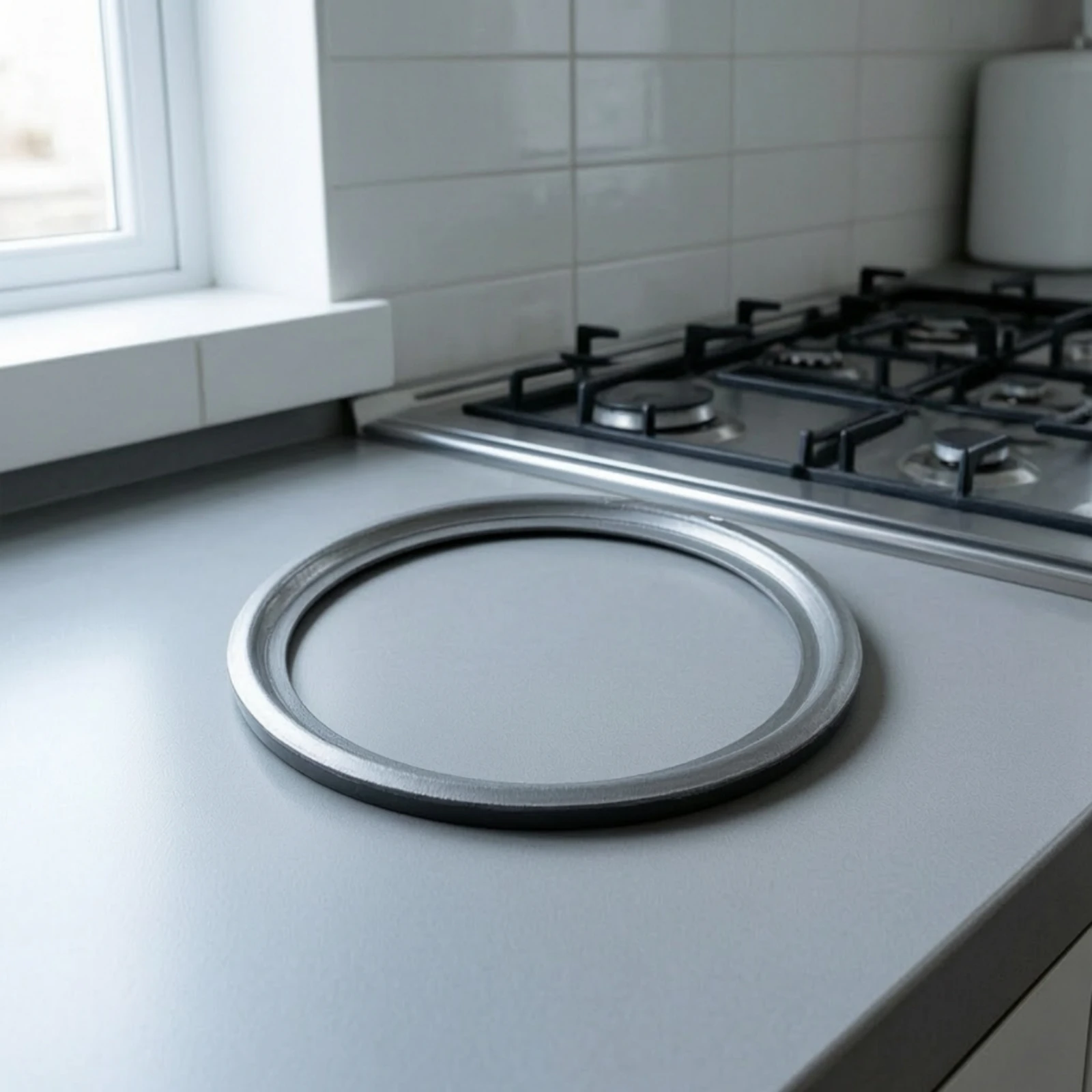 Stove Collar with Welded Seam Sturdy Kitchen Accessory Hardware Easy to Clean for Cooktop