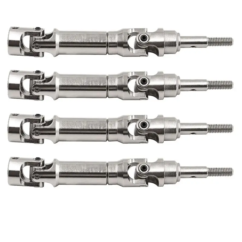 BEDW-Durable Stainless Steel Front Axle & Rear Drive Shaft Kit For Traxxas Mini Maxx RC, Silver & Black Upgrades