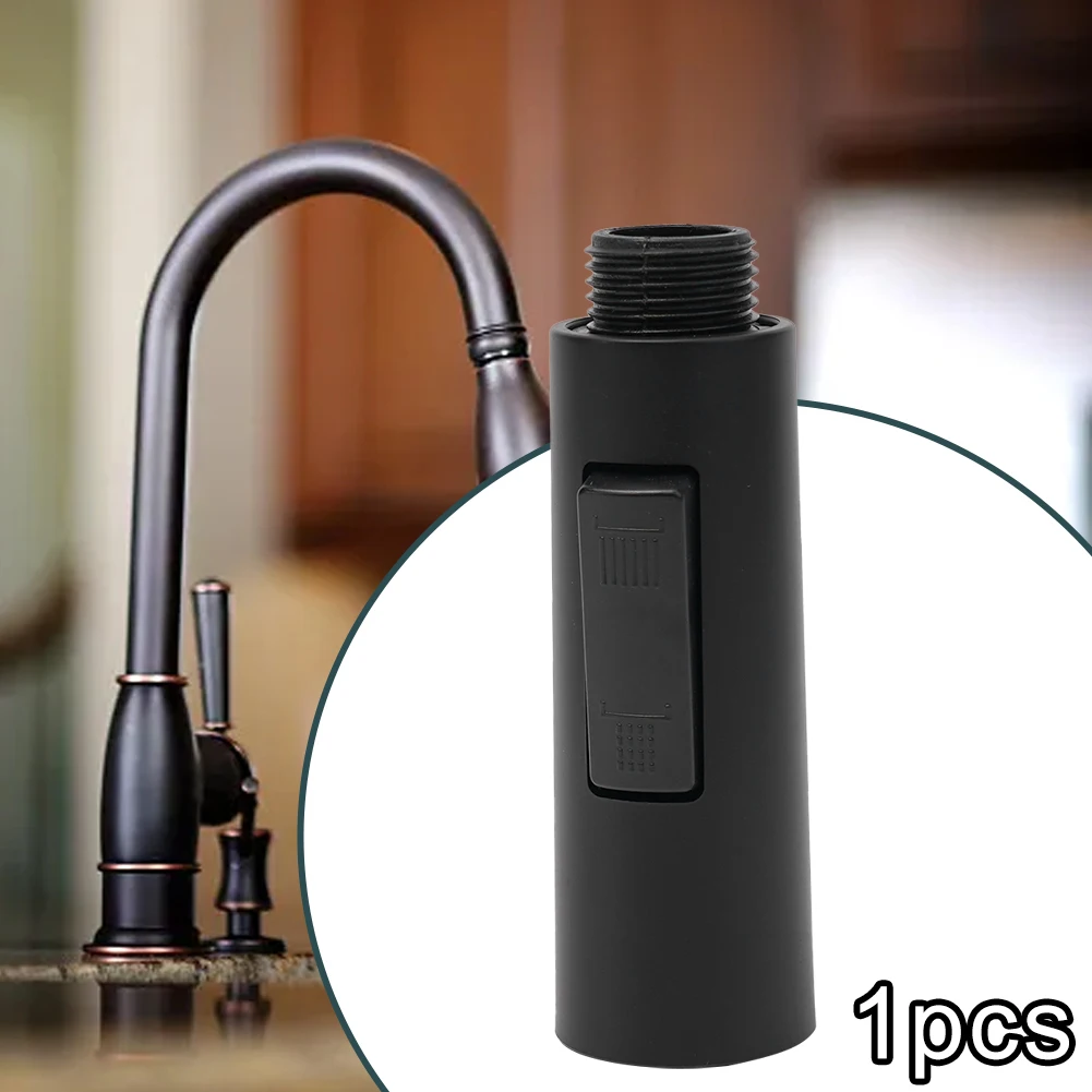 Pull-out Faucet Shower Head Faucet Nozzle Sprayer Head ABS Black Faucet Shower Kitchen Spare Outlet Size G1/2''