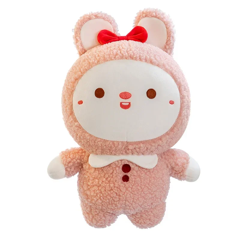 Kawaii Cherry Blossom Rabbit Plush Toy Cute Stuffed Bunny Doll Soft Pillow Gift for Boys and Girls Birthday Best Present