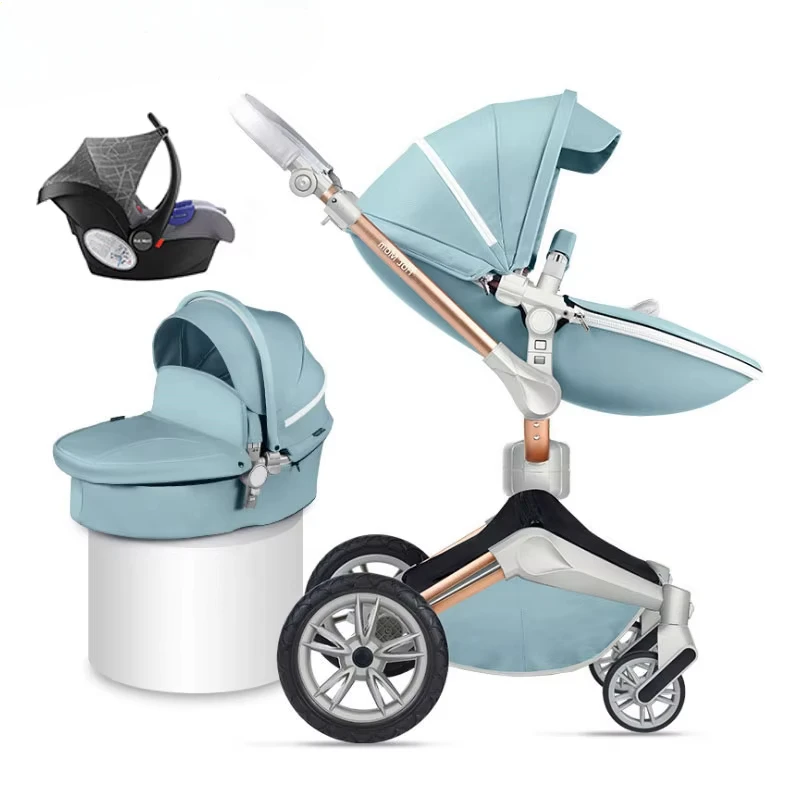 

Factory direct wholesale foldable newborn stroller luxury high landscape hot mom 3 in 1 stroller