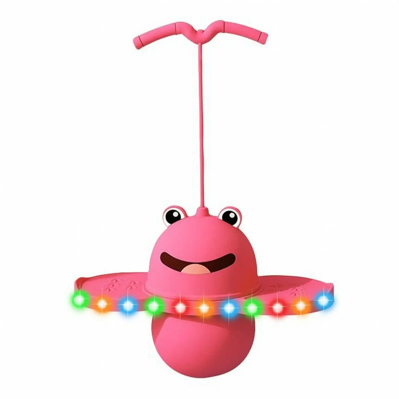 Kids Jumping Ball with Handlebar and Standing Base for Balance Coordination Exercise Inflatable Pogo Toy