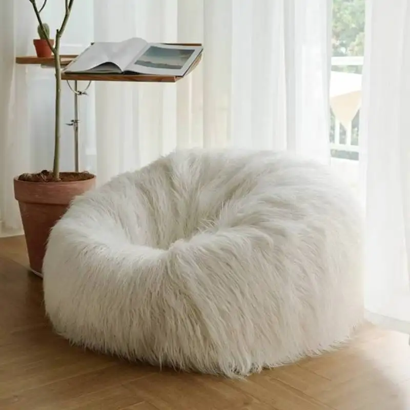 الفتيات البيج الكبير أريكة بنمط حقيبة الفول حشو كبير المتسكع العظام الأريكة نفخة أريكة بنمط حقيبة الفول غرفة المعيشة موبليس Sitzsack أثاث المنزل