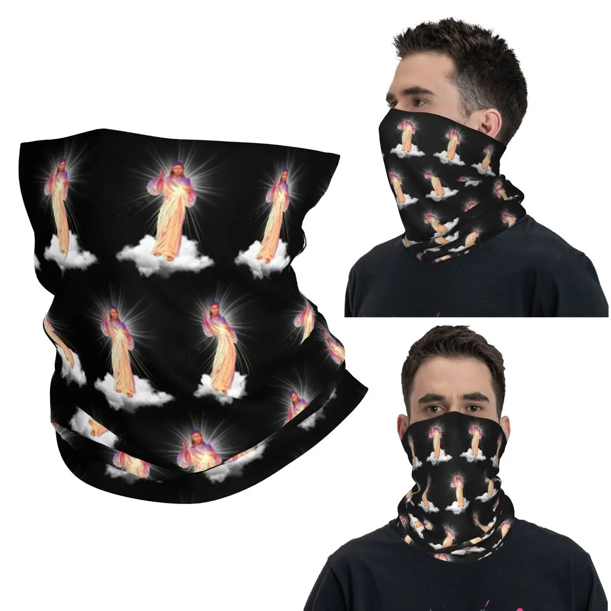 

Сердце Иисуса Христа Священный католический Иисус Бандана на шею Шарф с принтом для лица Многоцелевой велосипедный шарф для мужчин, женщин и взрослых