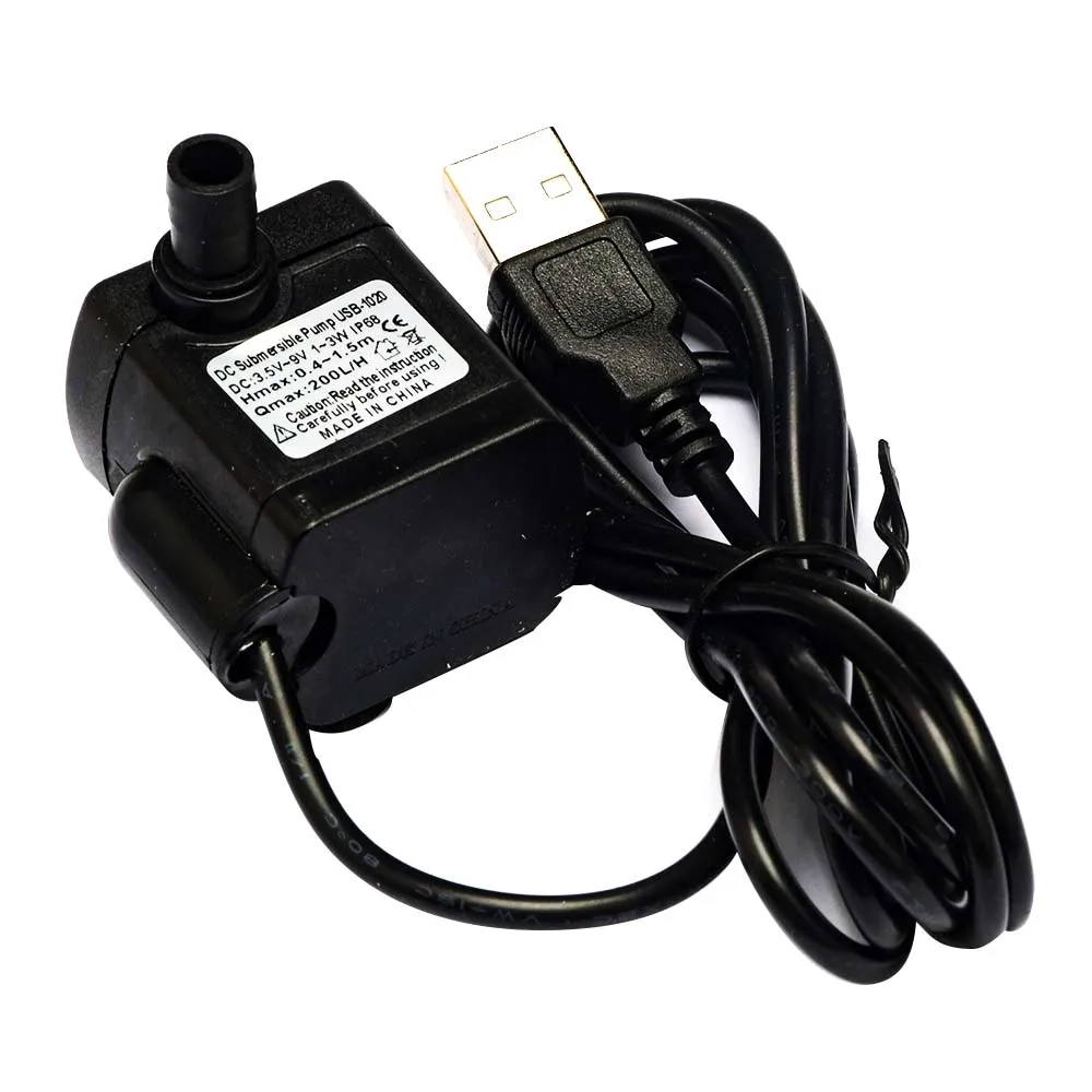 Image of Mini DC 5V 12V 3W 200L/H Durchflussrate Wasserdichte Bürstenlose Pumpe Mini Tauchpumpe Solar Micro USB Tauchpumpe