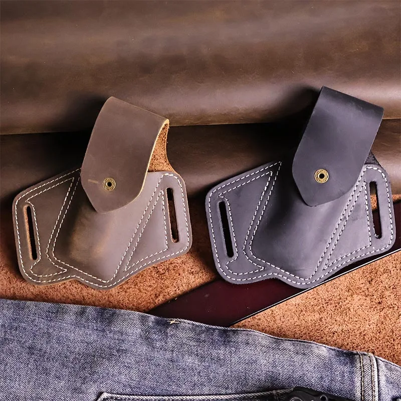 Футляр из натуральной кожи для мужчин, универсальный футляр для инструментов