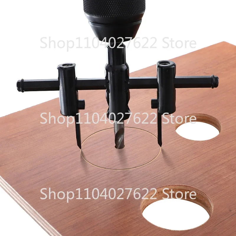 Adjustable Metal Wood Circle Hole Saw Drill Bit Cutter Kit DIY Tool 30mm-120mm 30mm-200mm 30mm-300mm Black Alloy Blade