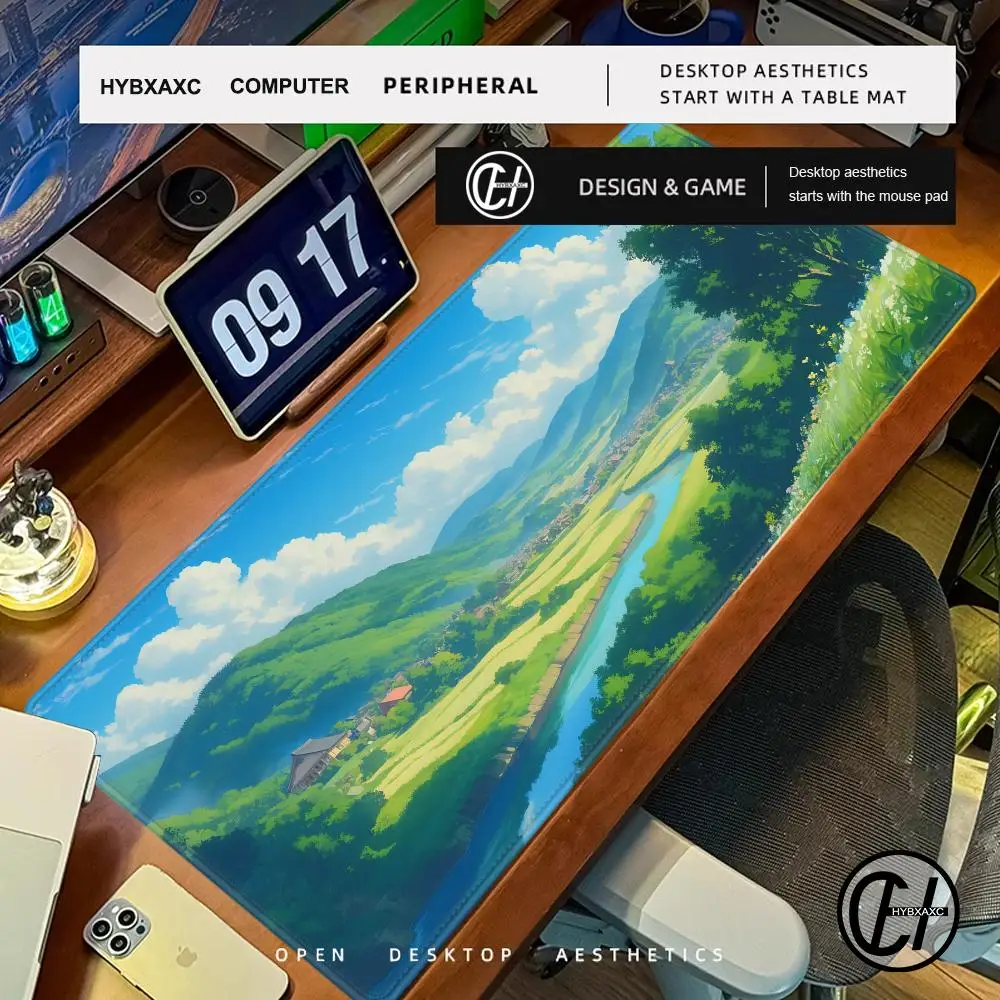 Mouse Pad Gamer Computer New Home XXL MousePads Keyboard Pad Foggy Green Forest Gamer Carpet Natural Rubber Anti-slip Mouse Mat