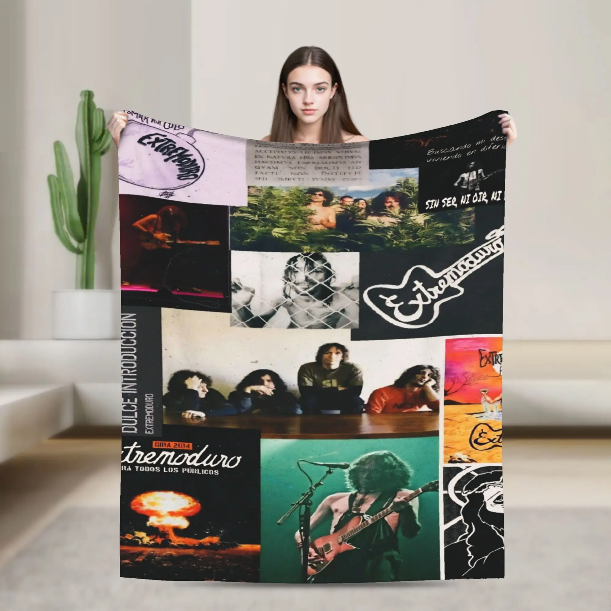 Extremoduro Spanish Hard Rock Band Blanket Quality Super Warm  Throw Blanket Winter Picnic Home Decor Fashion Bedspread
