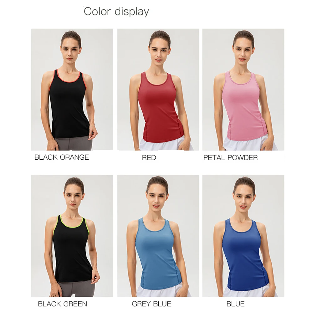 New Yoga Tops Women Sexy Gym Sportswear Vest Fitness tight woman clothing Sleeveless Running shirt Quick Dry White Yoga Tank Top