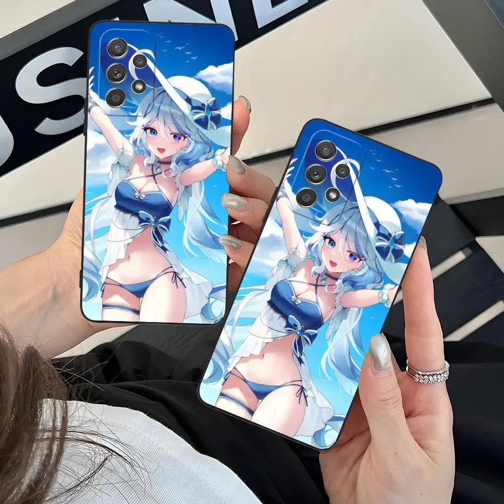 جينشين إمباكت إيتشي قضية الهاتف المحمول لسامسونج غالاكسي A73 72 71 70 56 55 54 53 52 36 35 34 23 16 15 5G اللون واقية #5