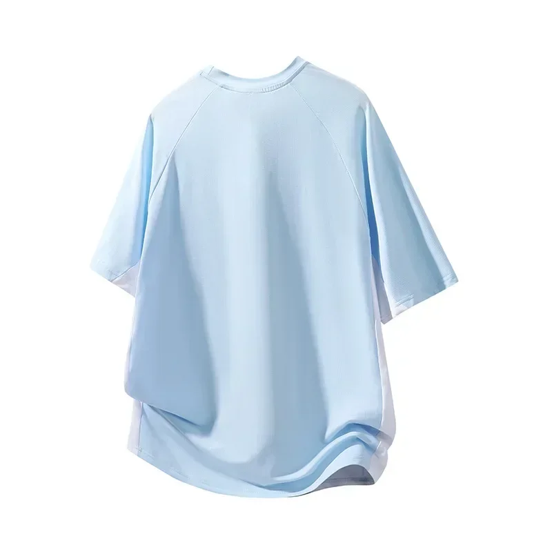 Summer Plus Size Men's T-Shirt 45kg-150kg Short Sleeve Tees Round Neck Shirts Sport Casual Running Tops Breathable Male Clothing