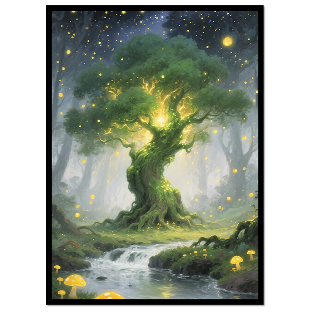

60PCS MTG Card Sleeves The Tree of Life Matte Back Anti-Slip & Easy Shuffling 66×91MM Applicable to TCG OCG CCG PTCG