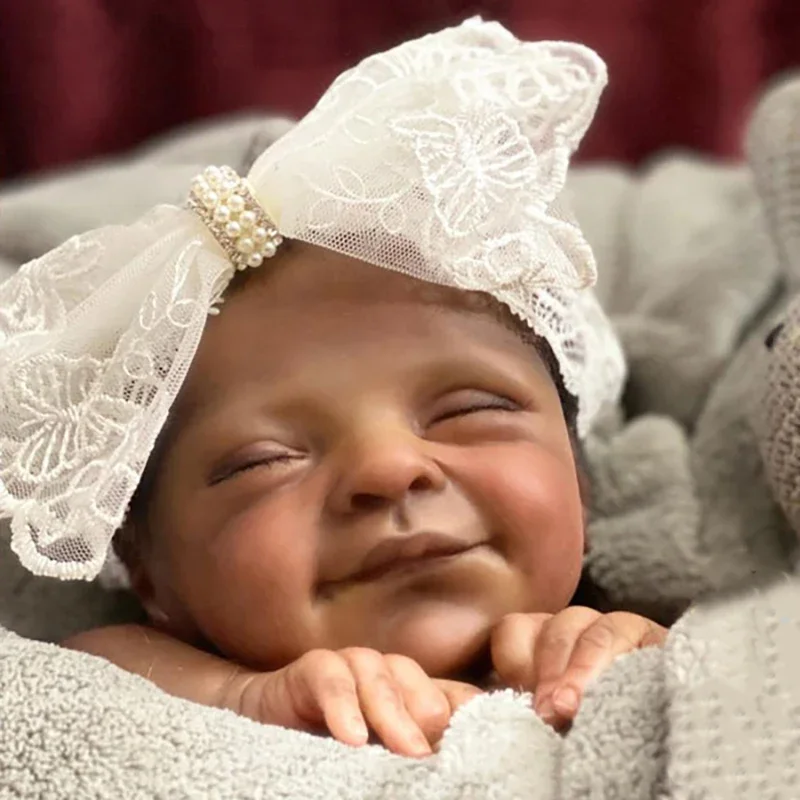 17inch Reborn Doll Kit Sunny Delite Newborn Size Sweet Sleeping Baby Unfinished Unpainted Doll Kit with Cloth Body